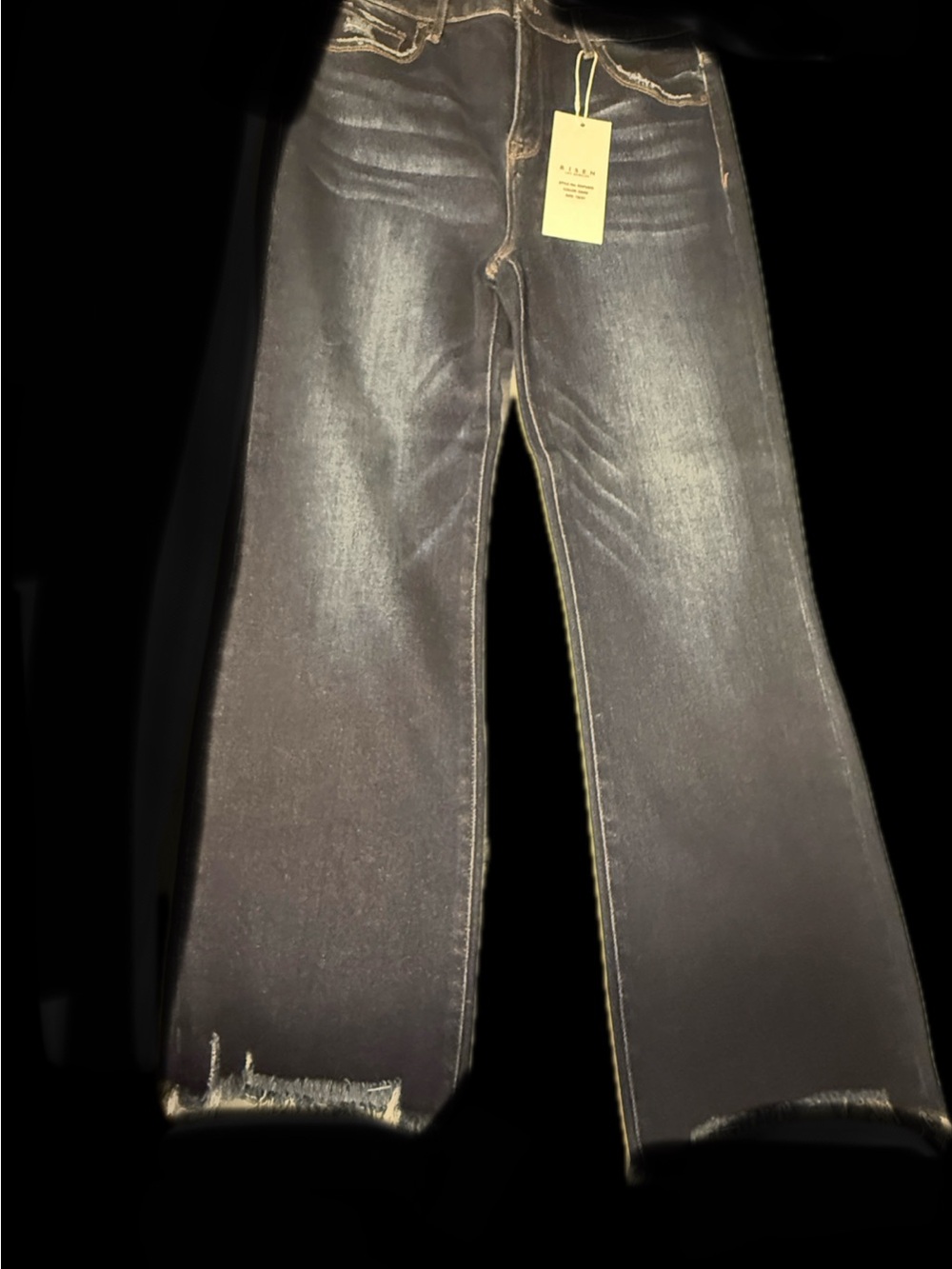 Risen Women's Dark Wash Wide Leg Jeans